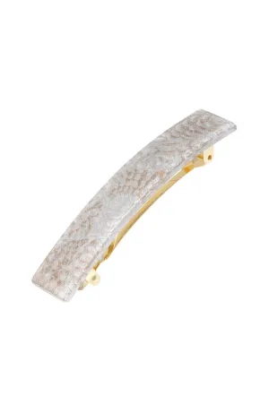 Classic Rectangle Barrette - Gold Pine