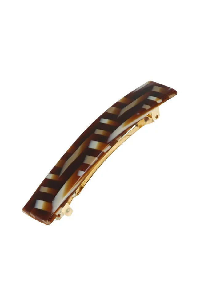 Classic Rectangle Barrette - Saddle