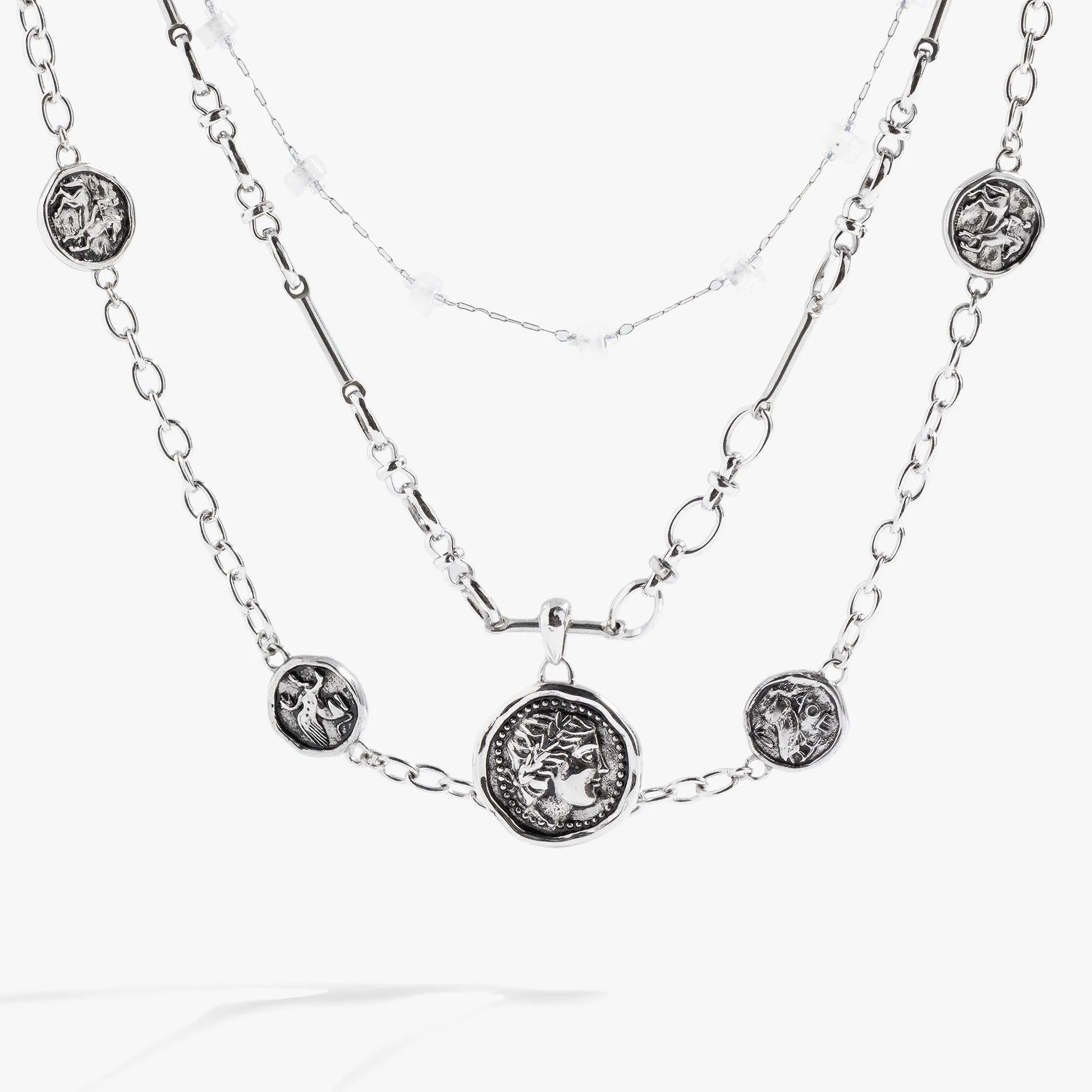 Coin Stranded  Necklace