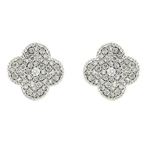 Connie CZ Clover Stud Earrings