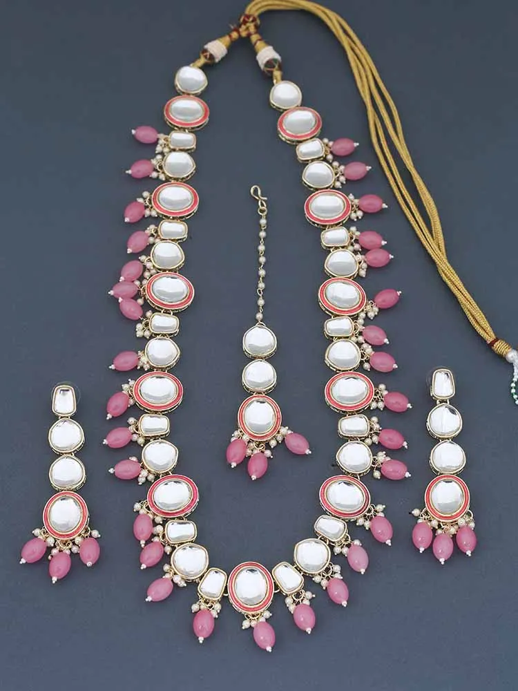 Coral Aakansha Kundan Jewellery Set