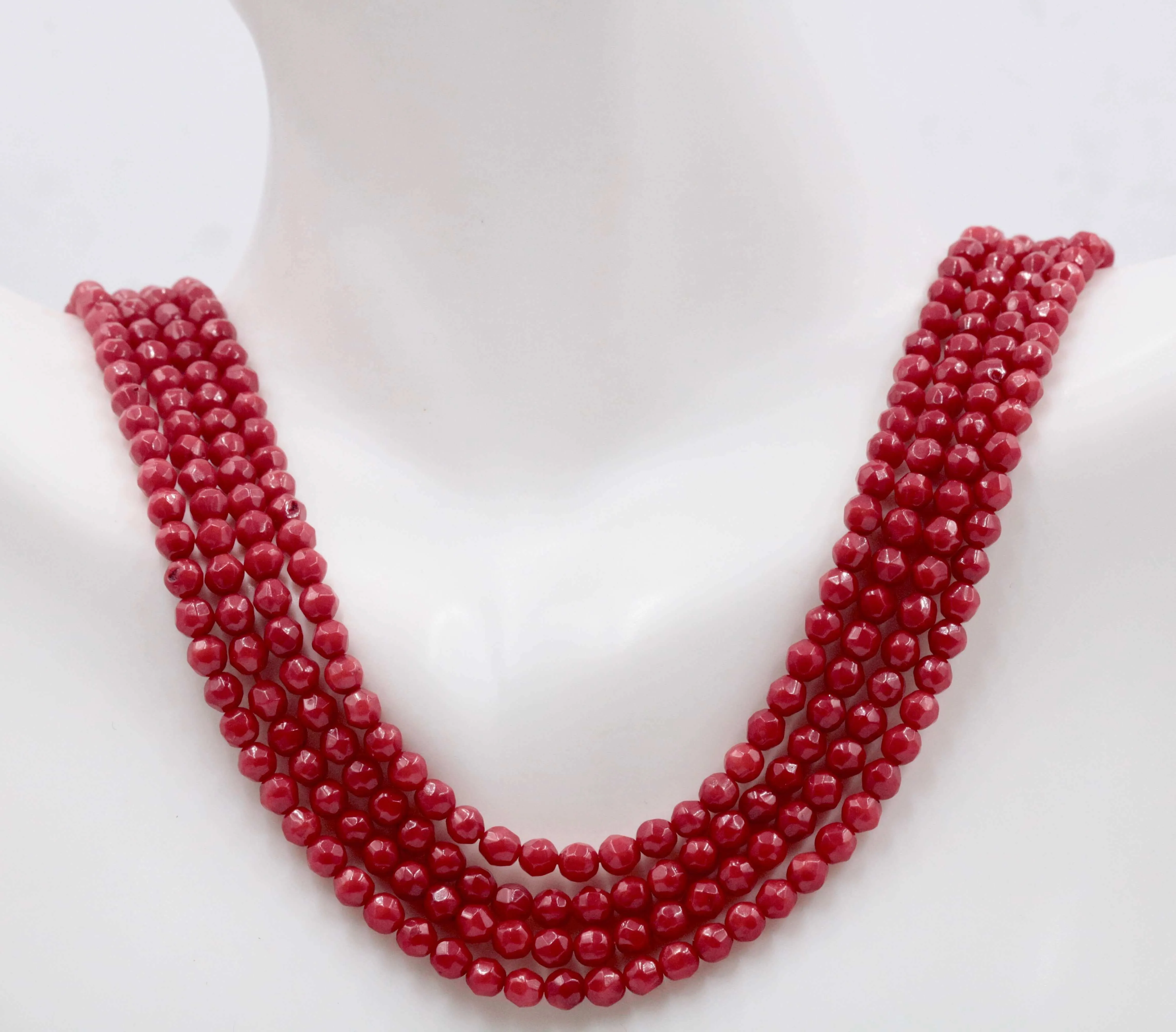 Coral Natural Coral Beads Coral Necklace DIY jewelry Supplies Coral Beads Necklace Coral Gemstone Red CORAL 4mm 15-16 Inch SKU:108797