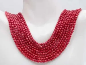 Coral Natural Coral Beads Coral Necklace DIY jewelry Supplies Coral Beads Necklace Coral Gemstone Red CORAL 4mm 15-16 Inch SKU:108797