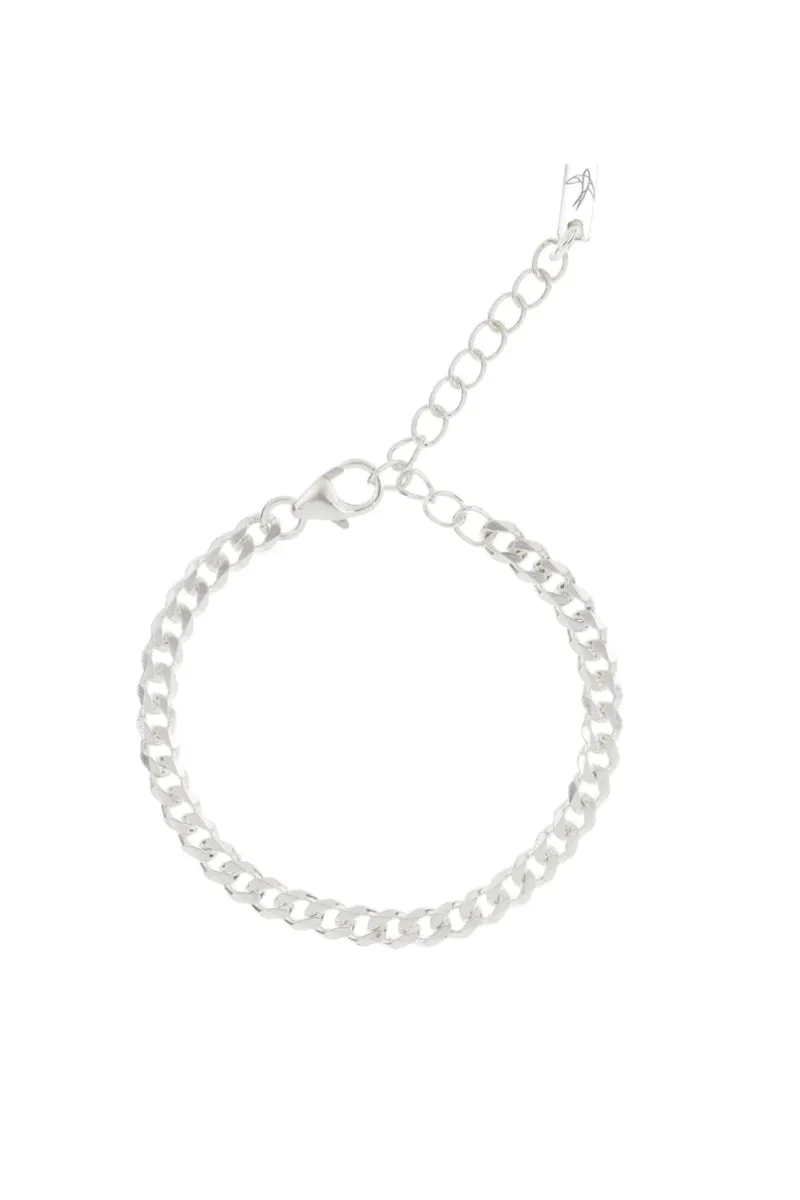 Cuban Link Anklet - Silver