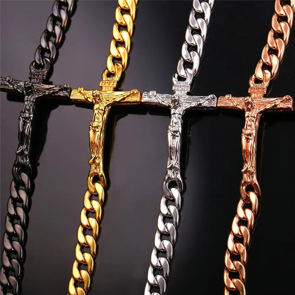 Cuban Link Jesus Crucifix Bracelet