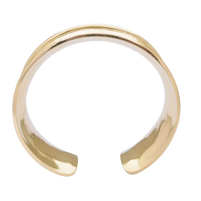 Cuff Bangle - Plain Gold