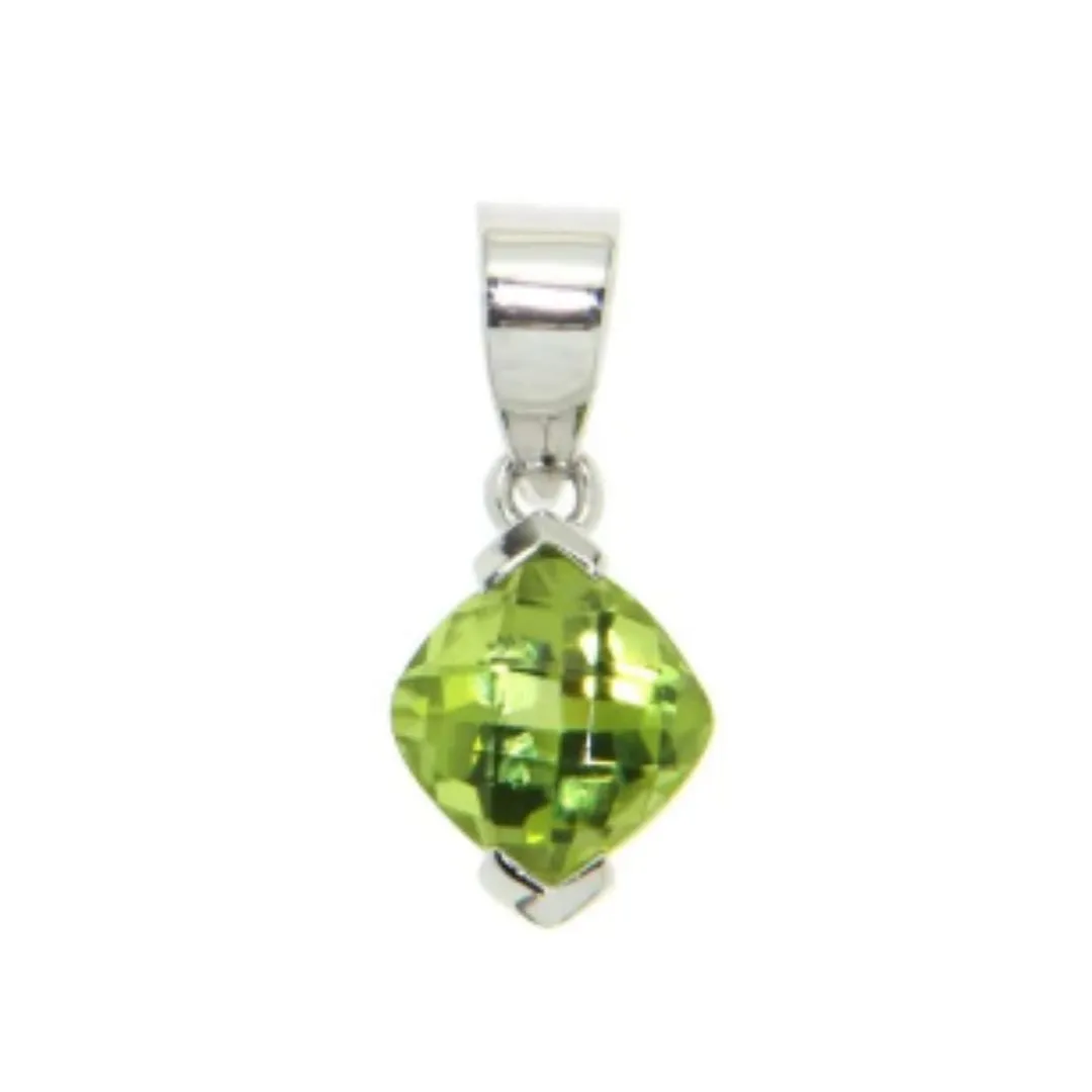 Cushion Peridot Necklace