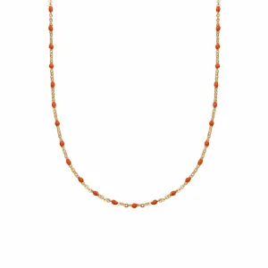 Daisy London Treasures Coral Beaded Necklace, Gold