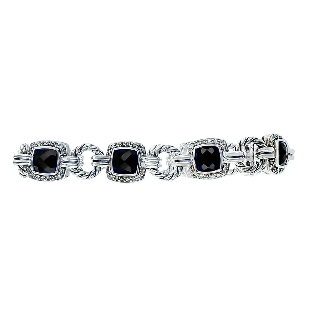 David Yurman Renaissance Black Onyx and Diamond Bracelet