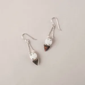 DRUZY SPIKE CHAIN DROP EARRINGS