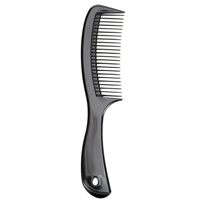 Economy Hair Comb, Black Polypropylene 8.5" Length