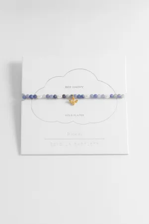 Gemstone Pearl Bee Bracelet