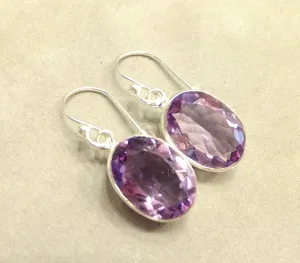 Genuine Amethyst Gemstone Earrings