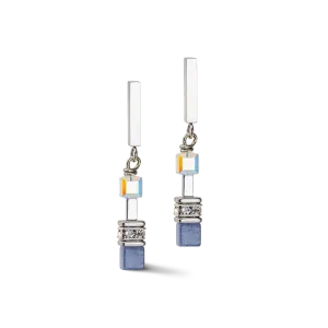 GeoCUBE® Precious Fusion Chunky Chain earrings light blue