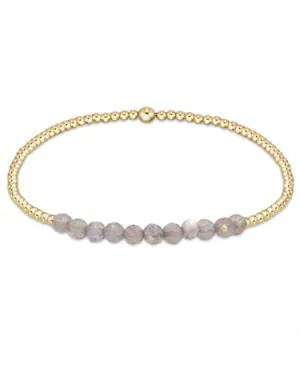 Gold Bliss 2mm Bead Bracelet - Labradorite