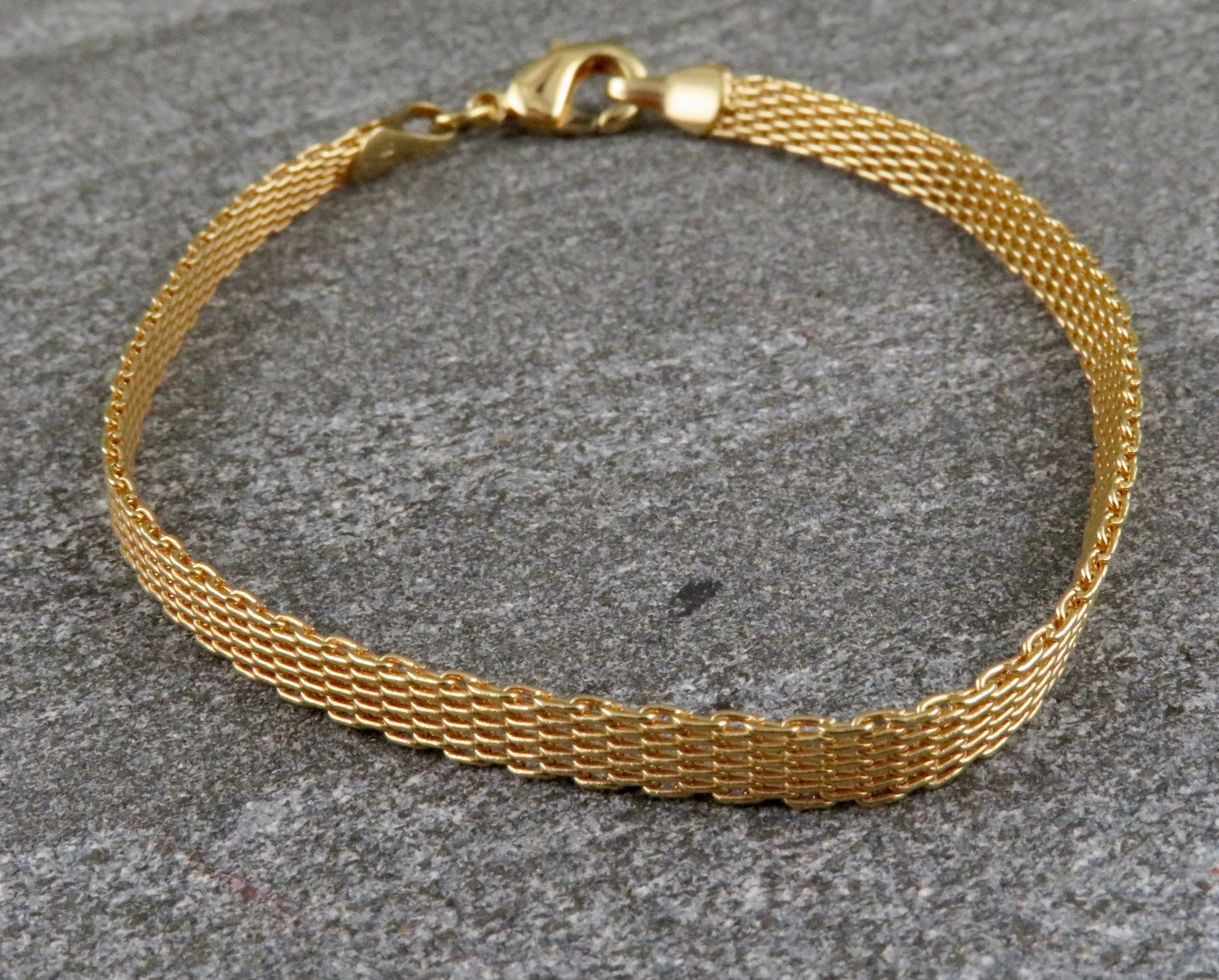 Gold Filled Mesh Chain Bracelet