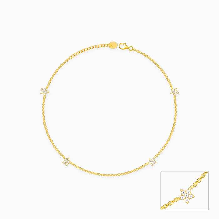 Golden Star Constellation Anklet