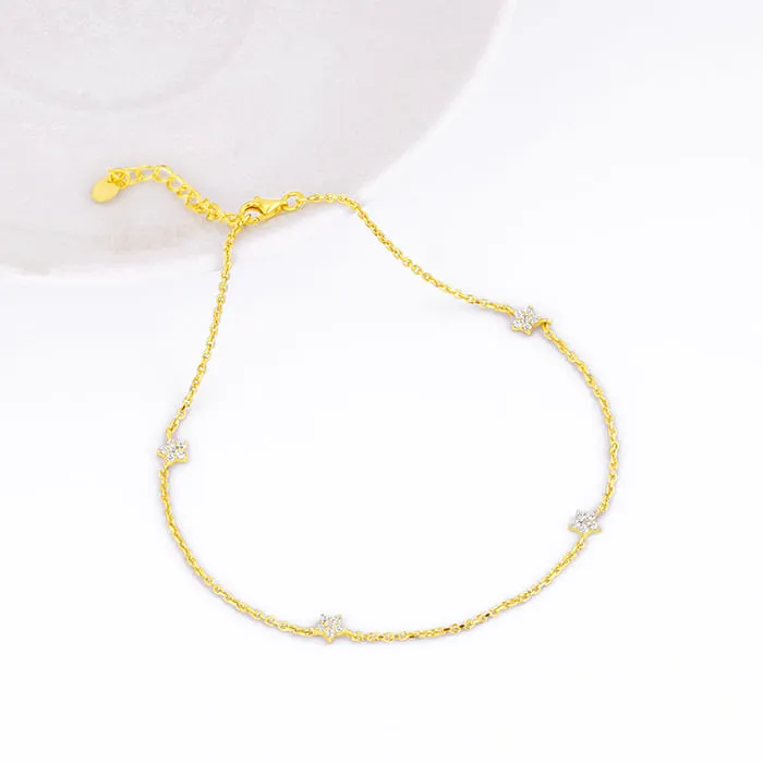 Golden Star Constellation Anklet