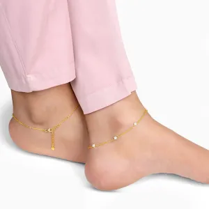 Golden Star Constellation Anklet