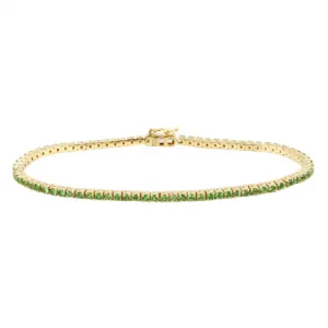 Green Gemstone Gold Bracelet