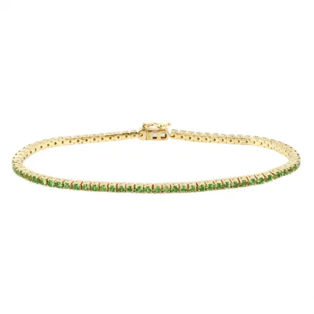 Green Gemstone Gold Bracelet