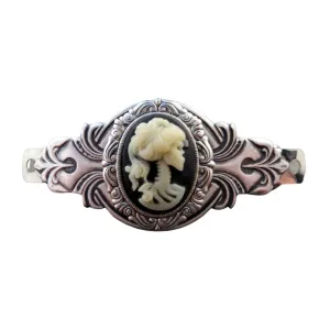 Handmade Skull Goddess Cameo Barrette