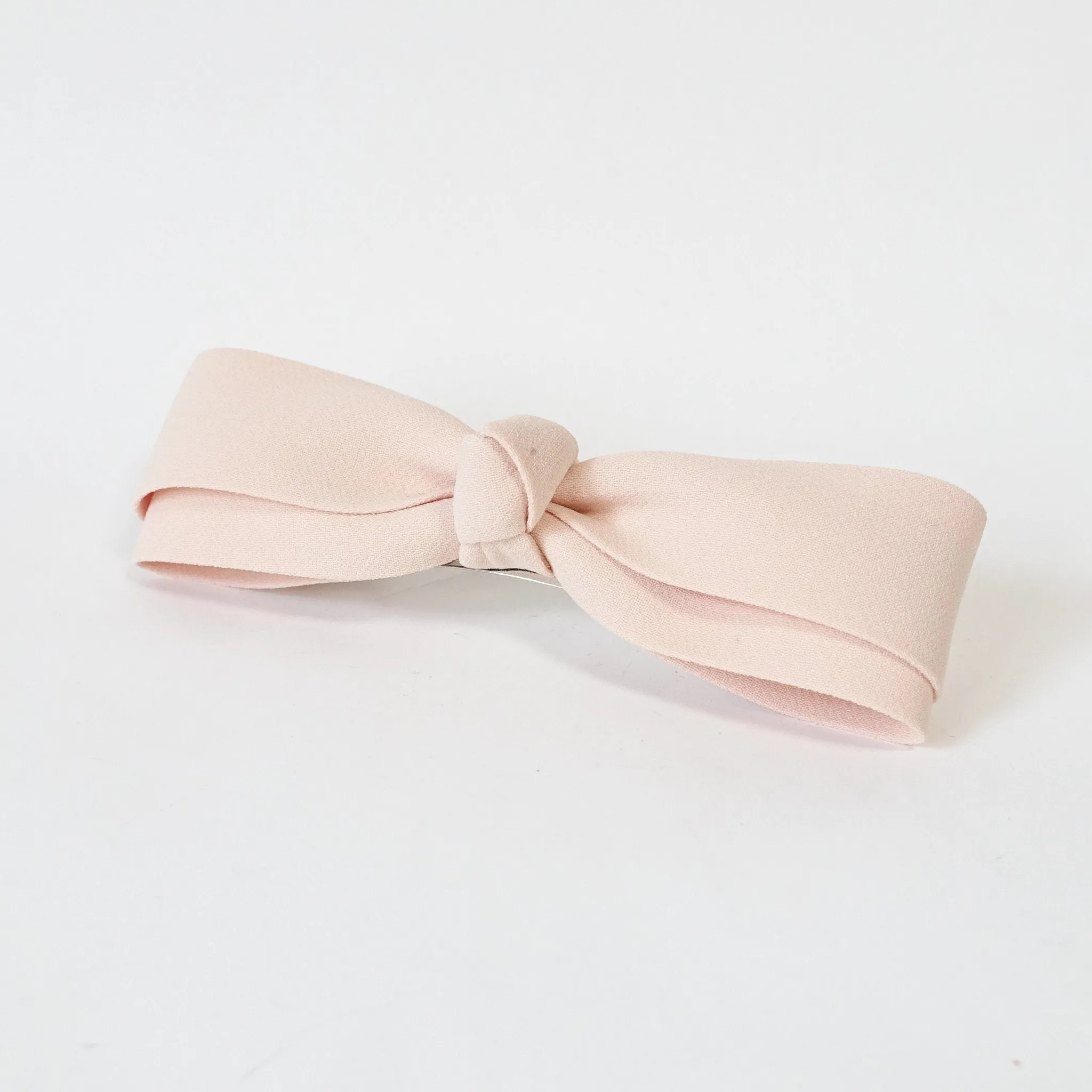 Handmade Solid Color Slim and straight Hair Bow French Hair Barrettes