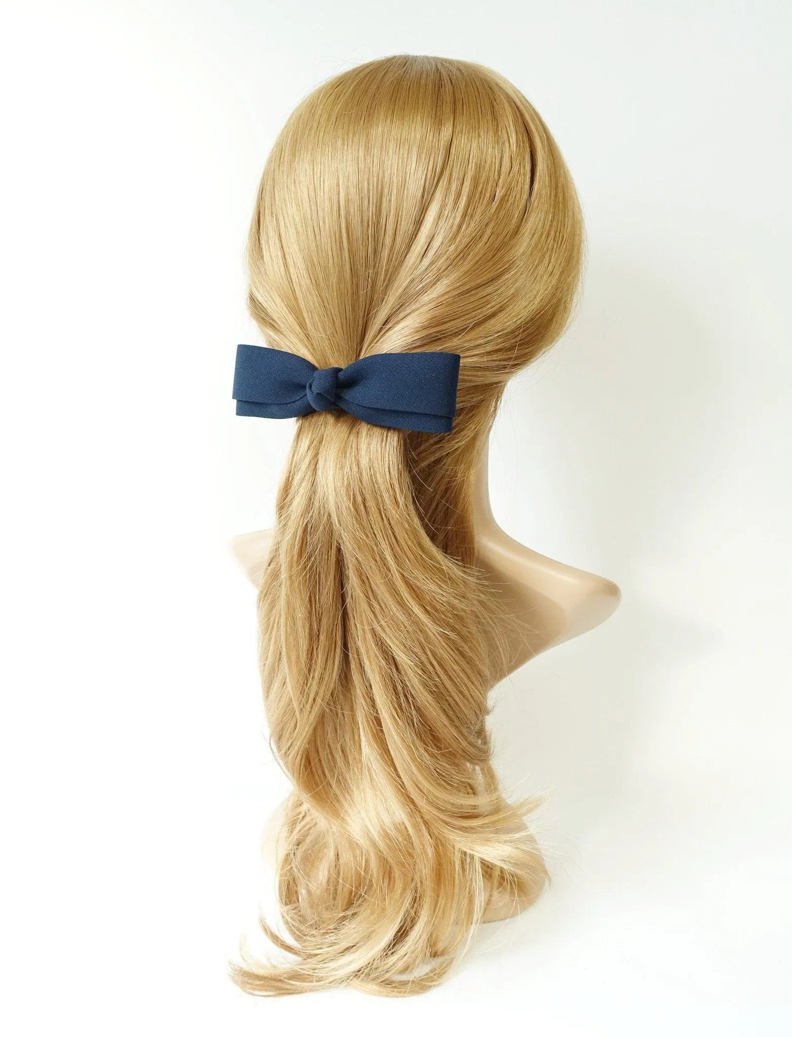 Handmade Solid Color Slim and straight Hair Bow French Hair Barrettes