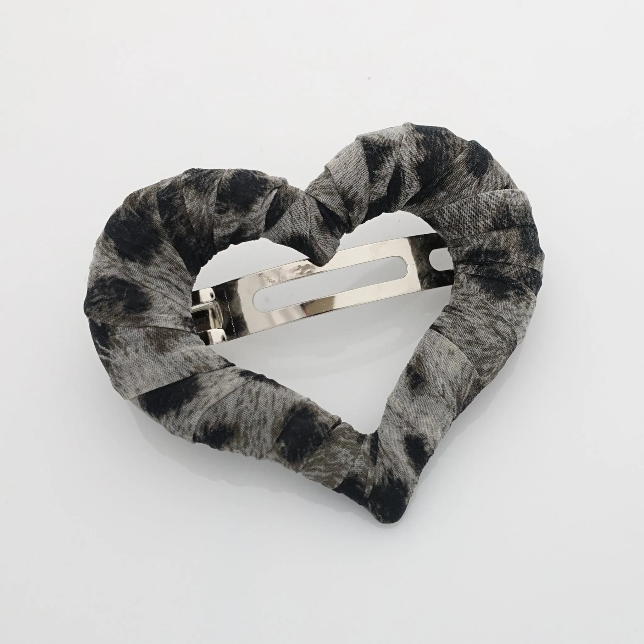 heart hair barrette fabric wrapped clip woman casual hair accessories