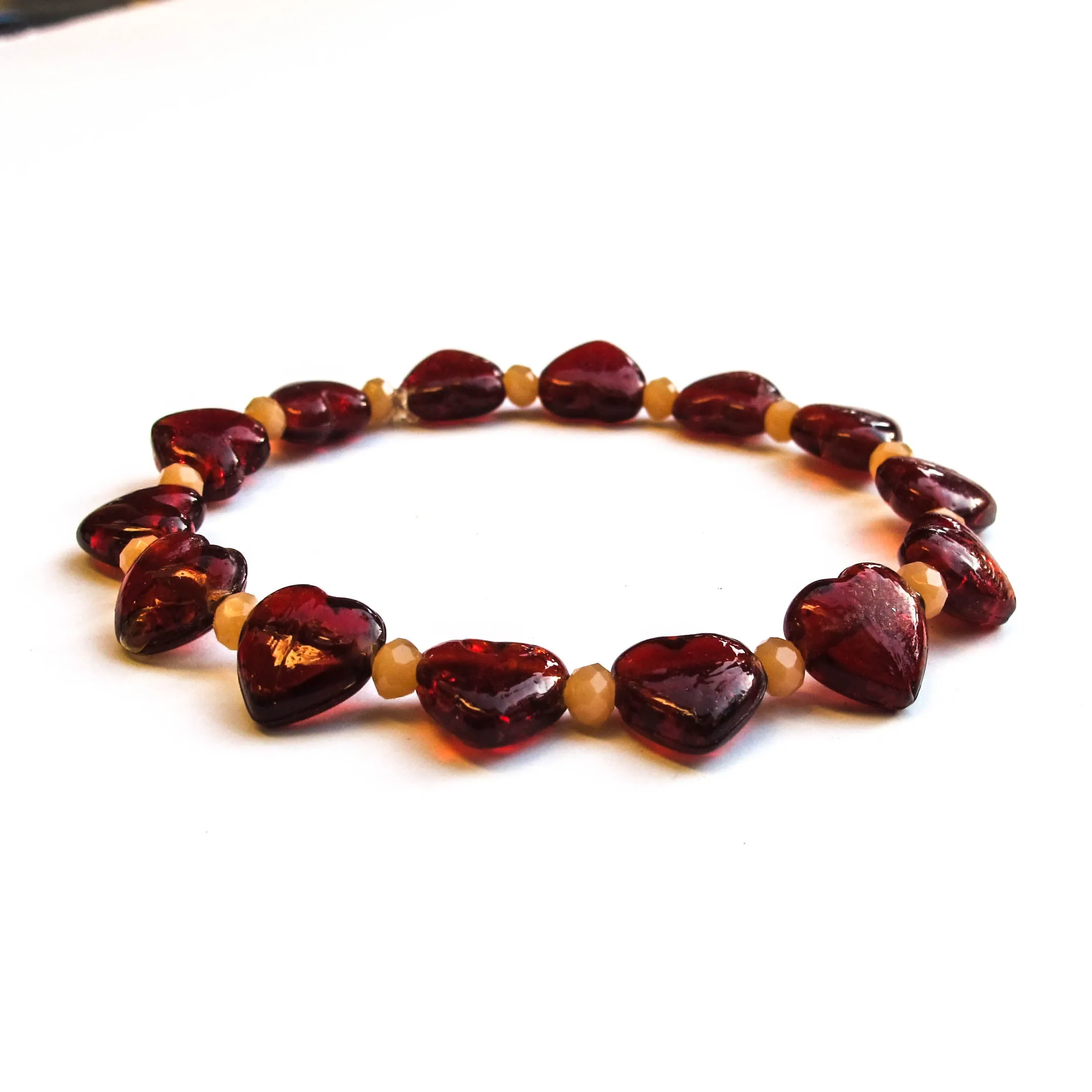 Hearts & Gemstones Stretchy Bracelet