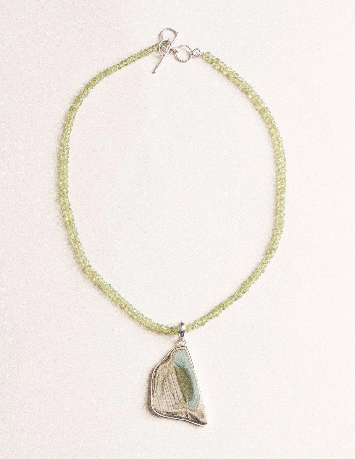 Imperial Jasper and Peridot Pendant Necklace - One of a Kind