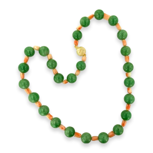 Jade & Coral Estate Necklace