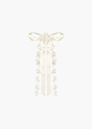 Juliet Bow Barrette -- Cream