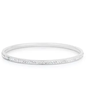 Katlynn Silver CZ Bangle Bracelet