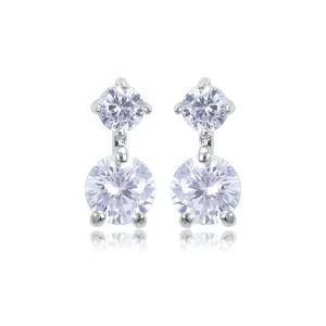 Kay 6mm Round CZ Drop Stud Earrings