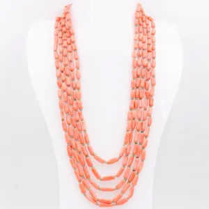 Layered Coral Necklace Coral & Quartz Necklace Coral Necklace Gemstone Necklace Coral Beaded Necklace Layered Necklace Long Necklace SKU 6143315