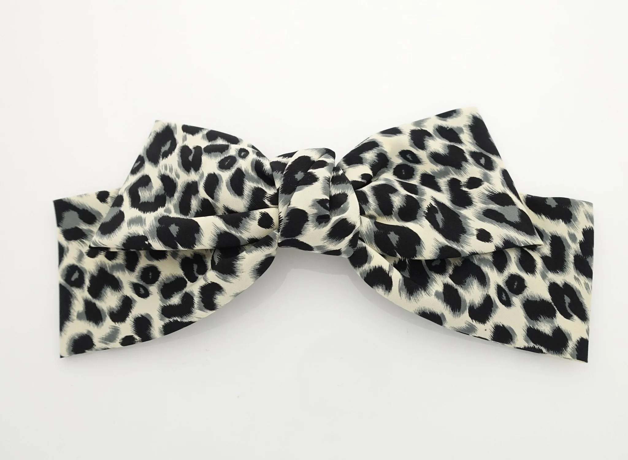 Leopard print big bow barrette sexy floppy hair bow barrette women hair accessory