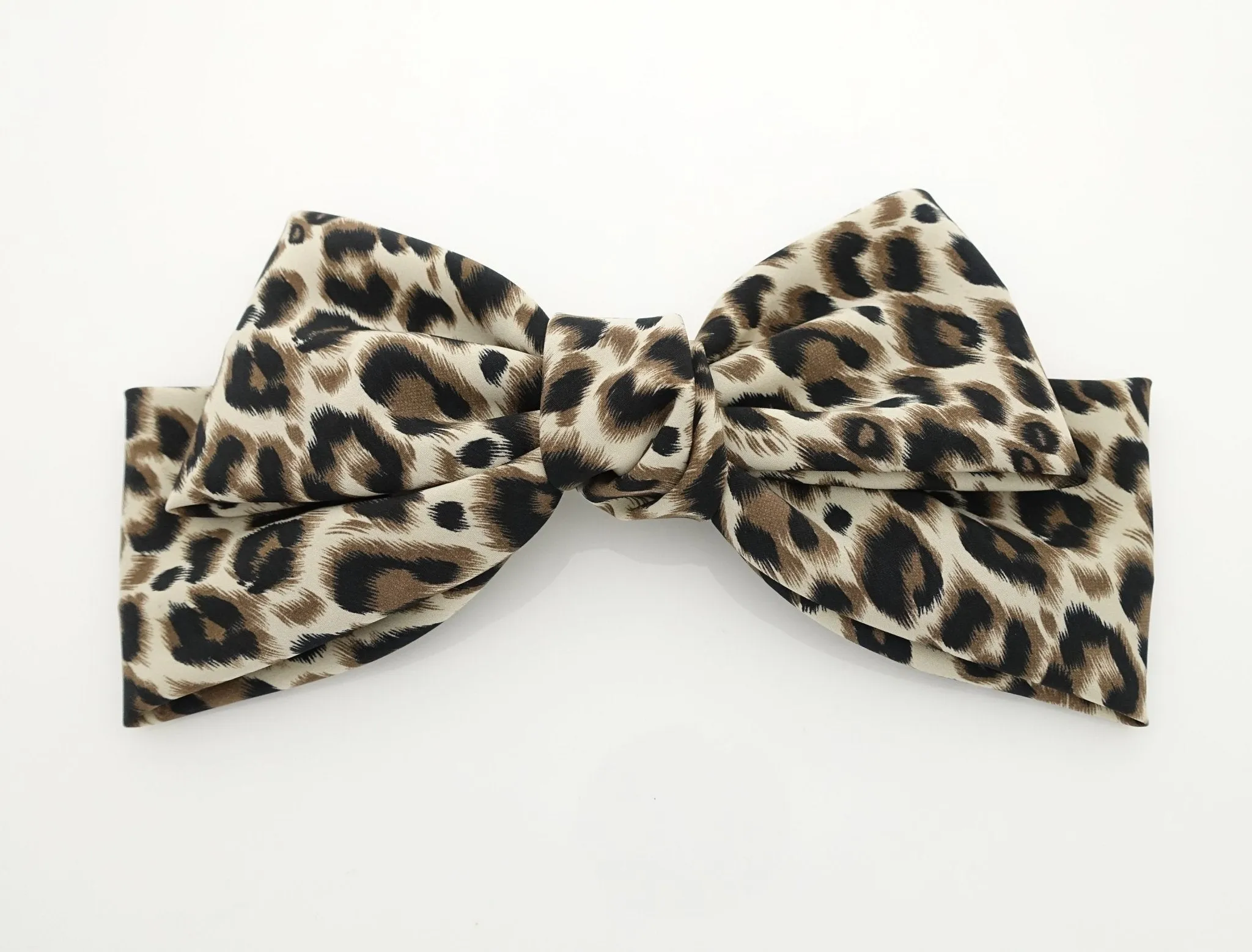 Leopard print big bow barrette sexy floppy hair bow barrette women hair accessory