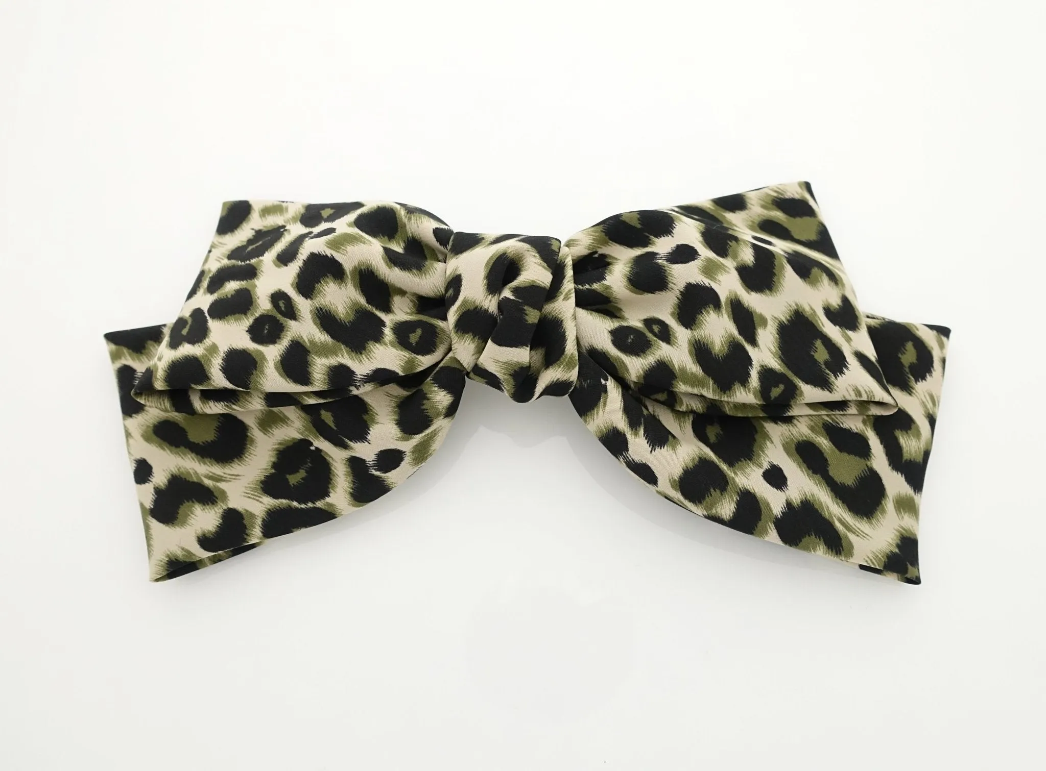 Leopard print big bow barrette sexy floppy hair bow barrette women hair accessory