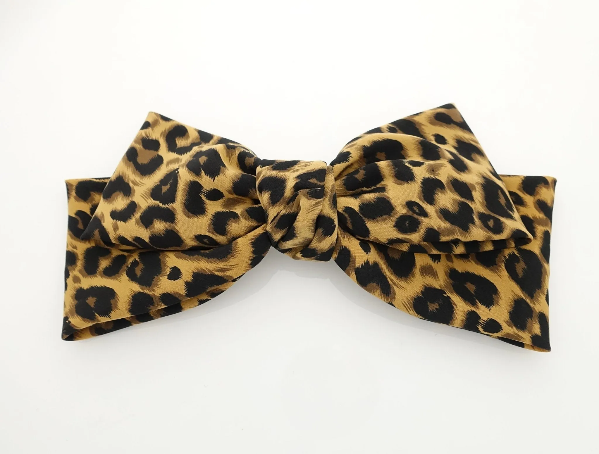 Leopard print big bow barrette sexy floppy hair bow barrette women hair accessory