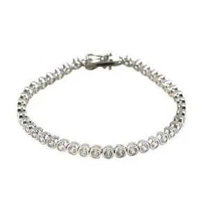 Mahira Bezel CZ Tennis Bracelet – 7.5in | 10ct