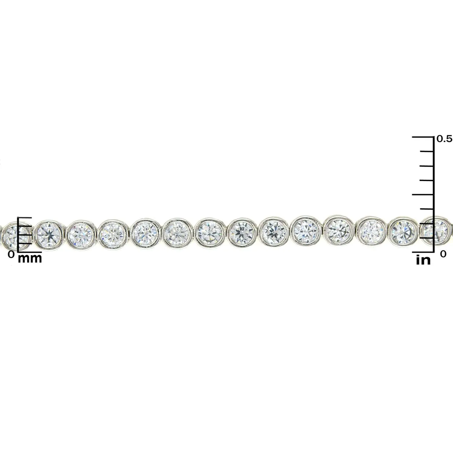 Mahira Bezel CZ Tennis Bracelet – 7.5in | 10ct