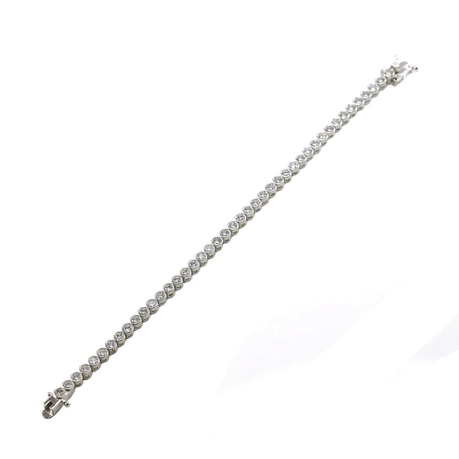 Mahira Bezel CZ Tennis Bracelet – 7.5in | 10ct