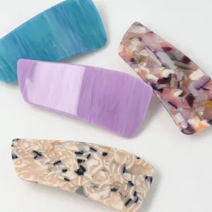 Marble Plate Hair Barrette