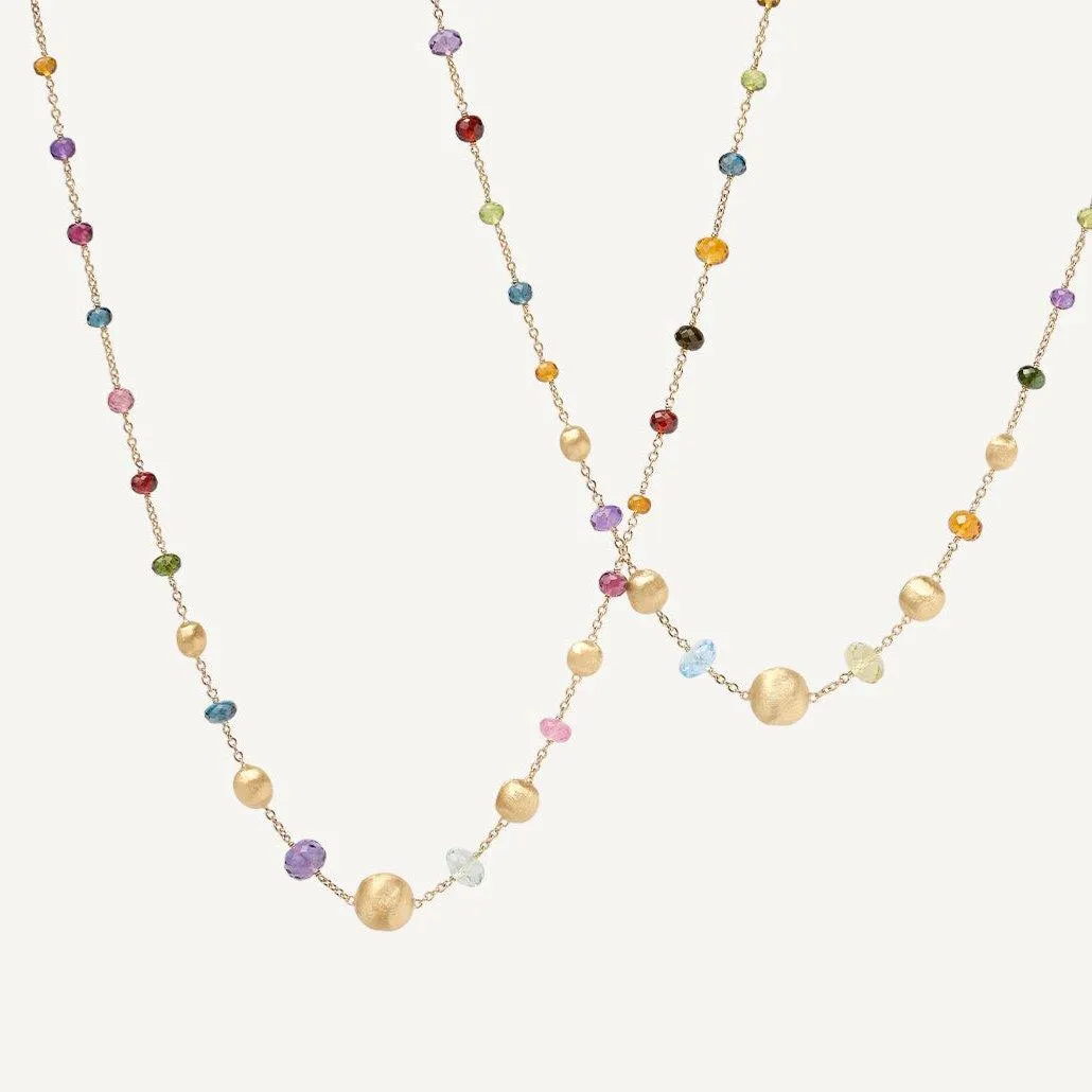 Marco Bicego Africa 18k Gold Gemstone Necklace Long