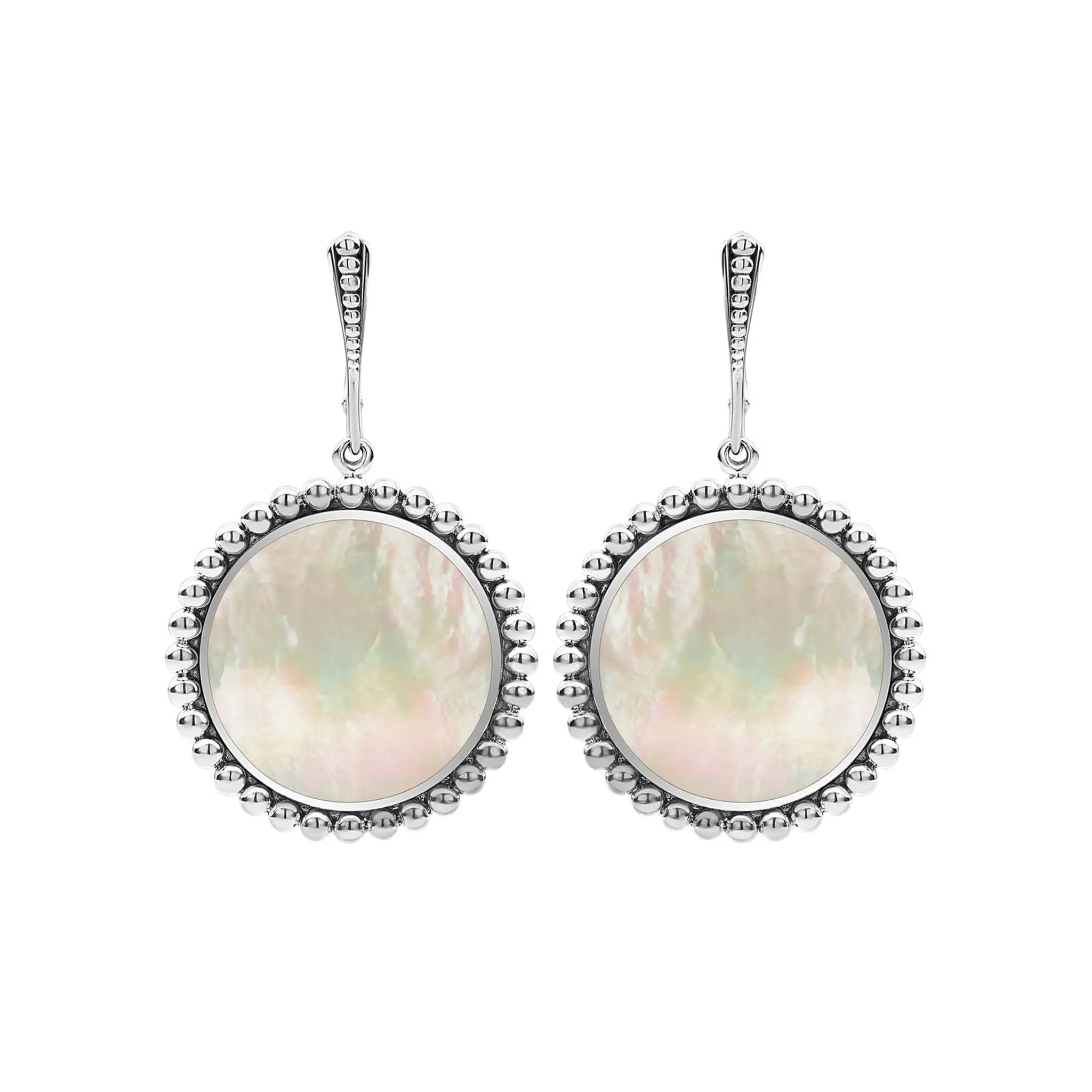 Maya Mother of Pearl Circle Drop Earrings