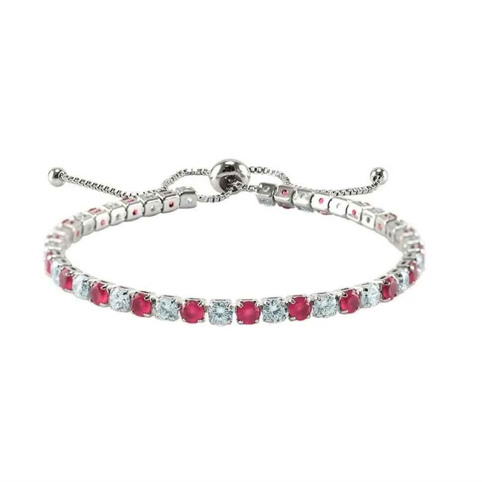 Merribeth Ruby CZ Slider Bracelet