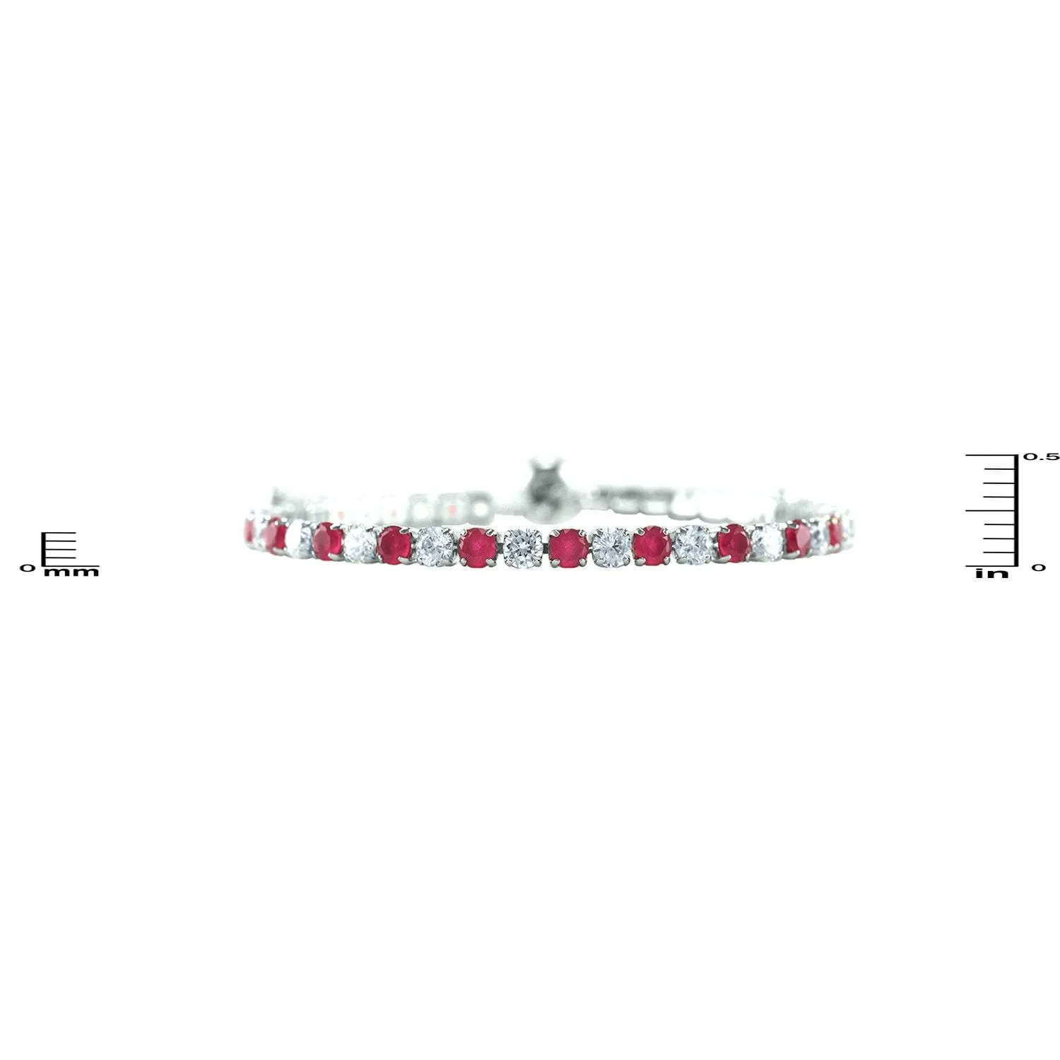 Merribeth Ruby CZ Slider Bracelet