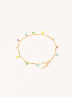 Metallic Beads Anklet