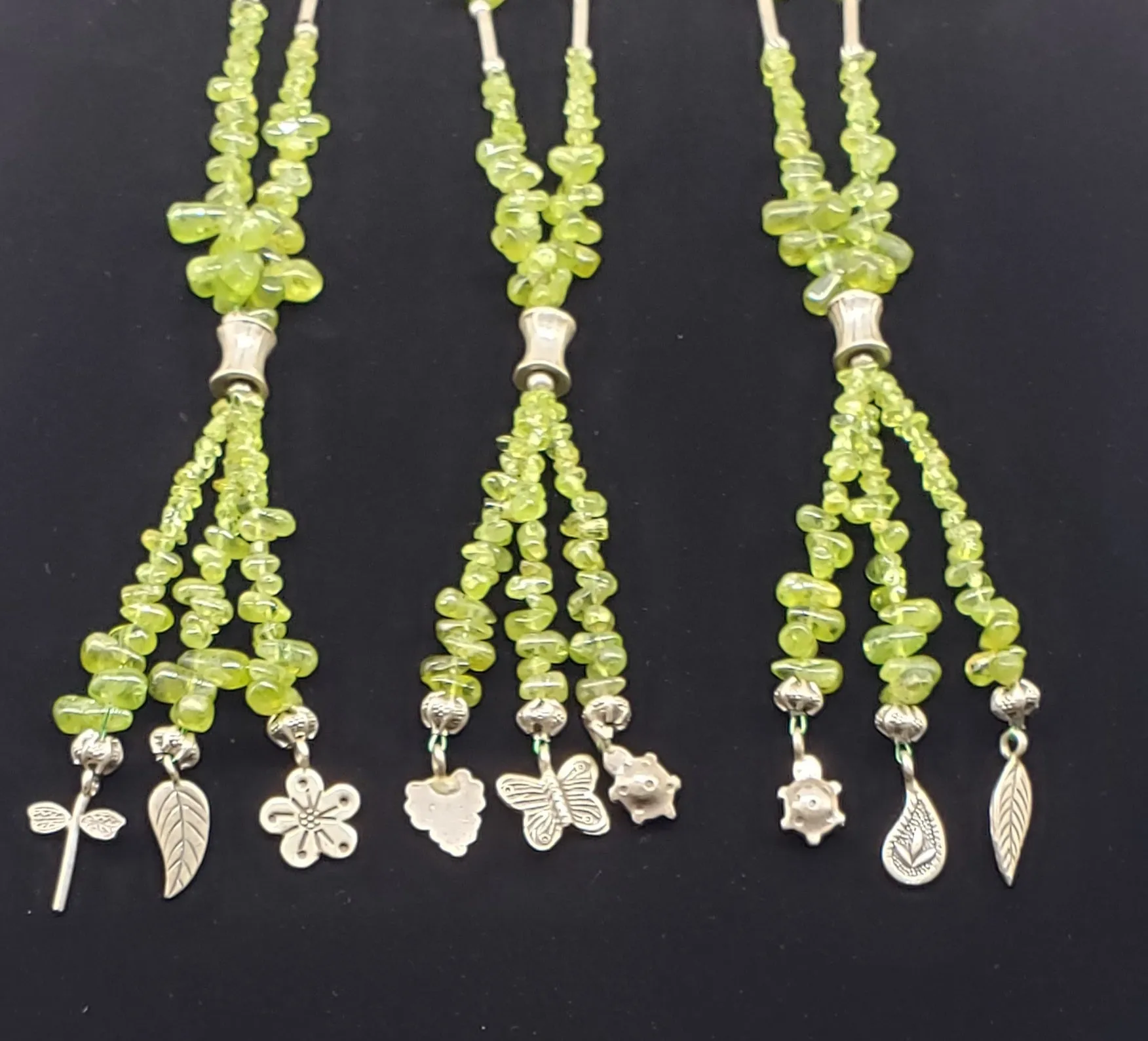 Natural Green Peridot Studded Necklace